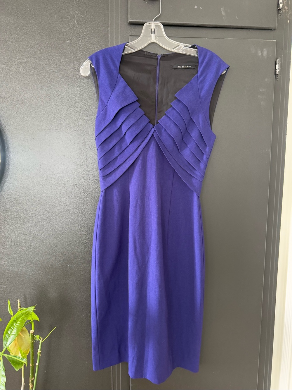 Black halo cocktail dress